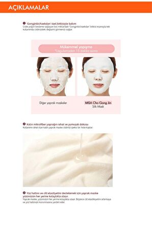 Kırışıklık Karşıtı Oryantal Bitkisel İçerikli İpek Maske 40g MISA Cho Gong Jin Silk Mask