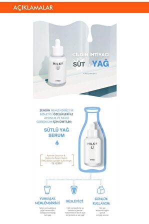 Missha Milky U Tüm Cilt Tipleri İçin Su Bazlı Yağsız Nemlendirici Yüz Bakım Serumu 35 ml