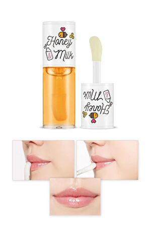 Süt ve Bal Özlü Nemlendirici Dudak Bakım Yağı APIEU Honey & Milk Lip Oil