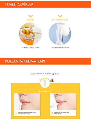 Süt ve Bal Özlü Nemlendirici Dudak Bakım Yağı APIEU Honey & Milk Lip Oil