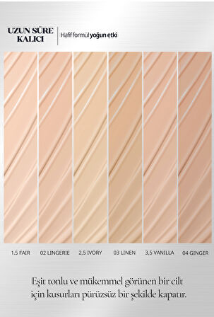 Hafif Formüllü, Uzun Süre Kalıcı Kapatıcı Clio Kill Cover Airy-Fit Concealer (2 Lingerie)