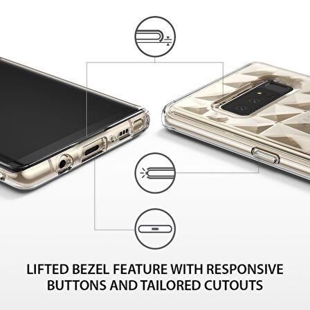 Ringke Air Prism 3D Elmas Yansıması Galaxy Note 8 ile Uyumlu KIlıf Crystal Clear