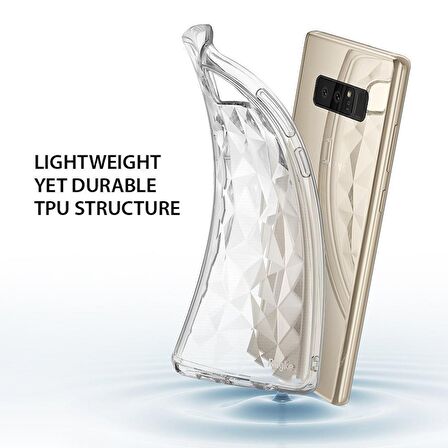 Ringke Air Prism 3D Elmas Yansıması Galaxy Note 8 ile Uyumlu KIlıf Crystal Clear