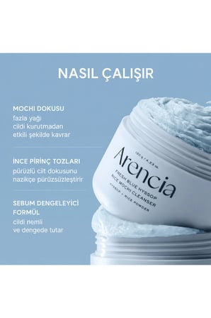 Arencia Blue Hyssop Rice Mochi Yüz Temizleyici 120 gr