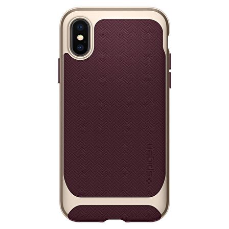 Spigen iPhone X Kılıf Neo Hybrid Burgundy