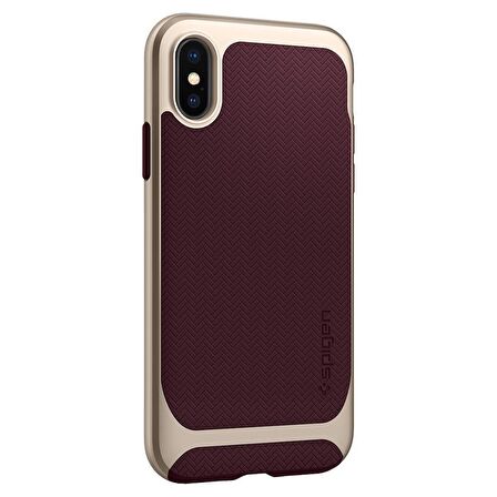 Spigen iPhone X Kılıf Neo Hybrid Burgundy
