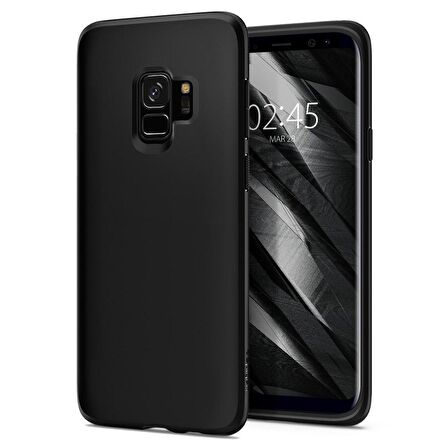 Spigen Galaxy S9 Kılıf Liquid Crystal 4 Tarafı Koruma Matte Black