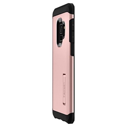 Spigen Galaxy S9 ile Uyumlu Kılıf Tough Armor Rose Gold