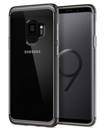 Spigen Galaxy S9 ile Uyumlu Kılıf Neo Hybrid NC Crystal Gunmetal