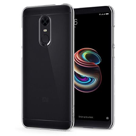 Spigen Redmi 5 Plus ile Uyumlu Kılıf Thin Fit Crystal Crystal Clear