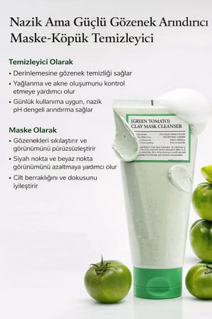 Fully Green Tomato Clay Mask Cleanser Yüz Maskesi 120 ml