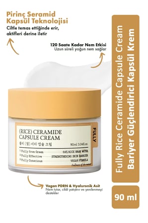 Rıce Ceramide Capsule Cream - Pirinç Seramid Bariyer Güçlendirici Kapsül Krem 90ml