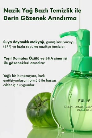 Green Tomato Cleansing Oil -Yeşil Domates Gözenek Arındırıcı Temizleme Yağı