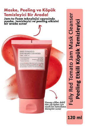 Red Tomato Jam Mask Cleanser - Kırmızı Domates Peeling Köpük Temizleyici
