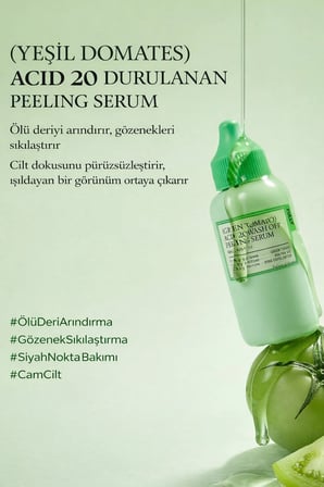 Green Tomato Acid 20 Wash Off Peeling Serum - Yeşil Domates Özlü Peeling Serumu