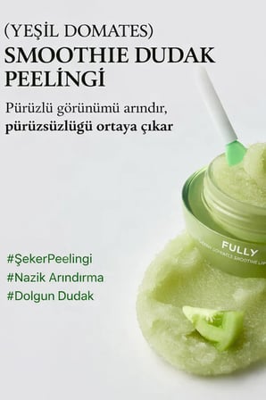 Green Tomato Smoothie Lip Scrub - Yeşil Domates Şeker Bazlı Dudak Peelingi