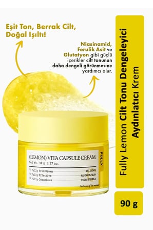 Lemon Vita Capsule Cream - Cilt Tonu Dengeleyici Aydınlatıcı Krem 90g