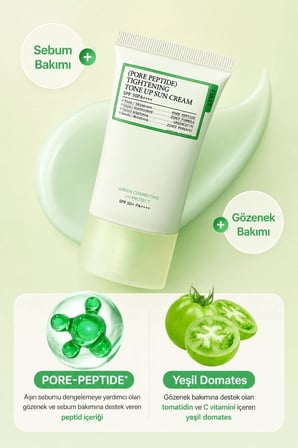 Pore Peptide Tightening SPF50+ PA++++ - Peptid İçerikli Ton Eşitleyici Güneş Koruyucu