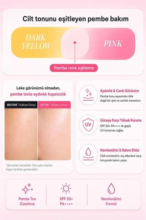 Vitamin B12 Brightening Tone Up Sun Cream SPF50+ PA++++ - Pembe Ton Eşitleyici Güneş Kremi