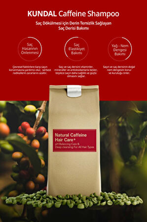 Kafein İçerikli Dökülme Karşıtı Şampuan Kundal Caffeine Shampoo 500ml (Cherry Blossom)