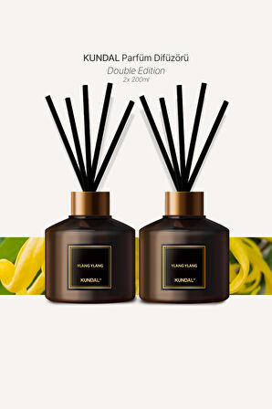 Parfüm Difüzörü Temel Seri KUNDAL Perfume Diffuser 200ml 2Adet (Ylang Ylang)