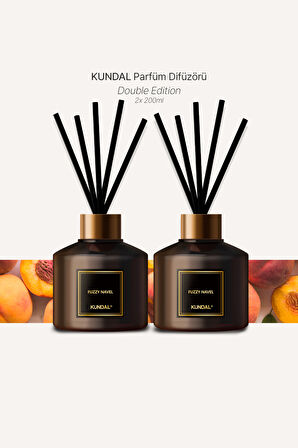 Parfüm Difüzörü Temel Seri KUNDAL Perfume Diffuser 200ml 2Adet (Fuzzy Navel)