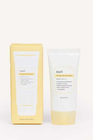Dear Klairs All Day Airy Sunscreen Spf 50 Pa Hafif Dokulu Su Bazlı Kimyasal Filtreli Güneş Kremi 50gr