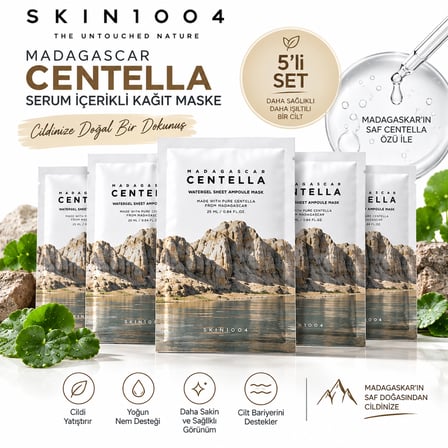 SKİN1004 Madagascar Centella Water Sheet Ampoule Mask 25 ml SET 