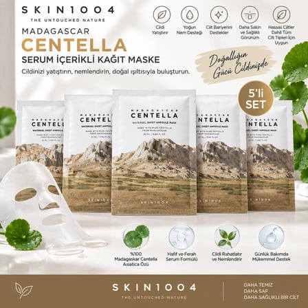 SKİN1004 Madagascar Centella Water Sheet Ampoule Mask 25 ml SET 