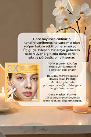 PDRN Botul Overnight Mask – Cilt Yenileyici ve Kolajenli Jel Maske