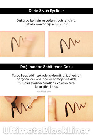 Uzun Süre Kalıcı, Yoğun Pigmentli, İnce Uçlu Likit Eyeliner MISSHA Ultimate Black Liner
