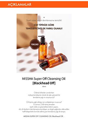 Siyah Nokta Karşıtı Makyaj Temizleme Yağı 305ml Super Off Cleansing Oil (Blackhead Off)