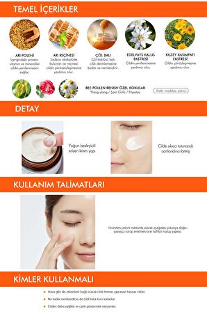 Missha Bee Pollen Tüm Cilt Tipleri İçin Su Bazlı Yağsız Besleyici Yüz Bakım Kremi 50 ml