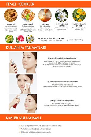 Missha Bee Pollen Tüm Cilt Tipleri İçin Su Bazlı Yağsız Besleyici Yüz Bakım Spreyi 150 ml