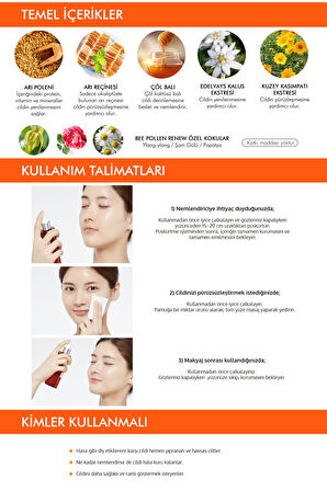 Missha Bee Pollen Tüm Cilt Tipleri İçin Su Bazlı Yağsız Besleyici Yüz Bakım Spreyi 150 ml