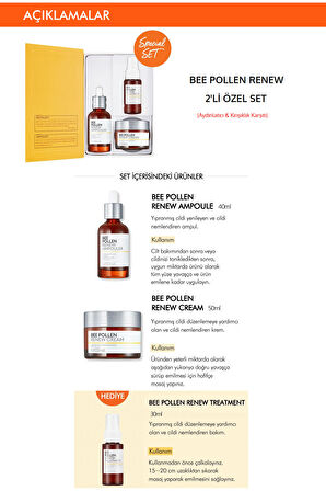 Missha Bee Pollen Tüm Cilt Tipleri İçin Su Bazlı Yağsız Besleyici Yüz Bakım Seti 