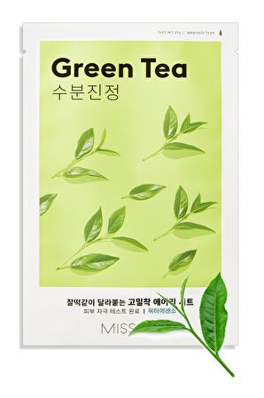 Yeşil Çay Özlü  Nemlendirici Yaprak Maske (1ad) Airy Fit Sheet Mask Green Tea