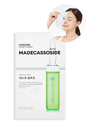 Hassas Ve Kuru Ciltler İçin Madecassoside İçerikli Maske (1ad) Mascure Rescue Solution Sheet Mask