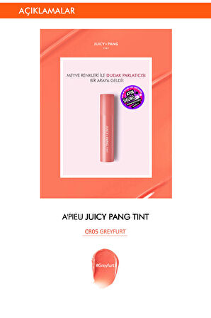 Uzun Süre Kalıcı Parlak Tint APIEU Juicy Pang Tint (CR05)