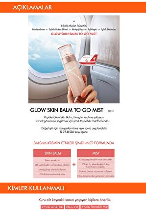 Cilde Işıltılı Görünüm Veren 5 Etkili Makyaj Misti Glow Skin Balm To Go Mist