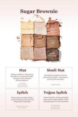 Mat ve Işıltılı Renk Seçenekleri Sunan Far Paleti DASIQUE Shadow Palette (#01 Sugar Brownie)