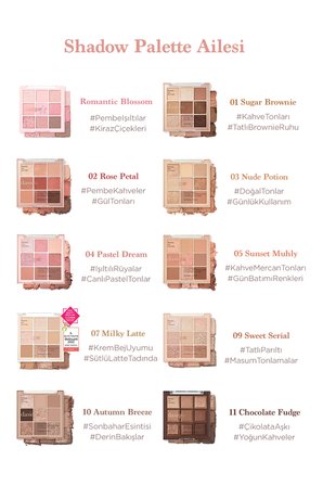 Mat ve Işıltılı Renk Seçenekleri Sunan Far Paleti DASIQUE Shadow Palette (#01 Sugar Brownie)