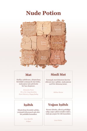 Mat ve Işıltılı Renk Seçenekleri Sunan Far Paleti DASIQUE Shadow Palette (#03 Nude Potion)