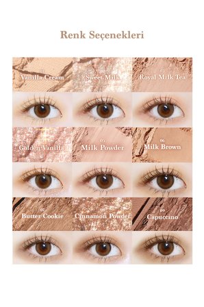 Mat ve Işıltılı Renk Seçenekleri Sunan Far Paleti DASIQUE Shadow Palette (#07 Milk Latte)
