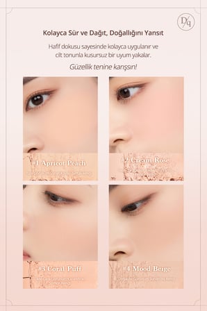 Karıştırılabilir Renklere Sahip 4lü Allık Paleti DASIQUE Blending Mood Cheek (#01 Warm Blending)