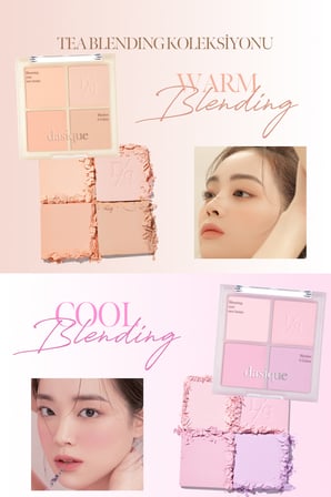 Karıştırılabilir Renklere Sahip 4lü Allık Paleti DASIQUE Blending Mood Cheek (#01 Warm Blending)