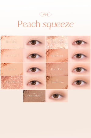 Mat ve Işıltılı Renk Seçenekleri Sunan Far Paleti DASIQUE Shadow Palette (#14 Peach Squeeze)