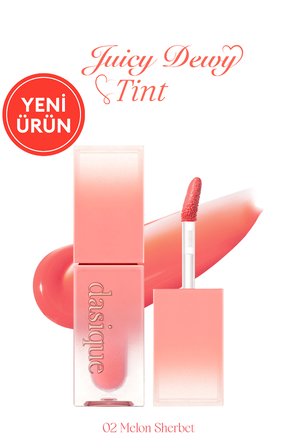 Yoğun Parlaklık ve Canlı Renkler Sunan Kalıcı Tint DASIQUE Juicy Dewy Tint (#02 Melon Sherbet)
