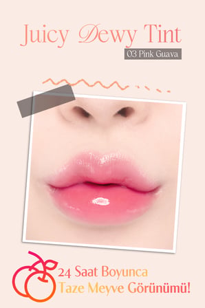 Yoğun Parlaklık ve Canlı Renkler Sunan Kalıcı Tint DASIQUE Juicy Dewy Tint (#03 Pink Guava)