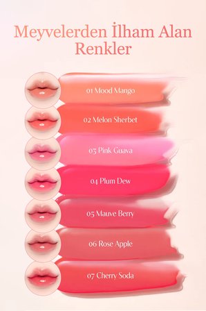 Yoğun Parlaklık ve Canlı Renkler Sunan Kalıcı Tint DASIQUE Juicy Dewy Tint (#04 Plum Dew)